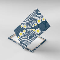 Plumeria With Blue Polynesian Tattoo Pattern Canvas Wall Art LT05 With Frame Blue - Polynesian Pride