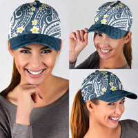 Plumeria With Blue Polynesian Tattoo Pattern Classic Cap LT05 - Polynesian Pride