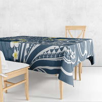 Plumeria With Blue Polynesian Tattoo Pattern Tablecloth LT05 - Polynesian Pride