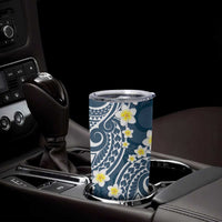 Plumeria With Blue Polynesian Tattoo Pattern Tumbler Cup LT05 - Polynesian Pride