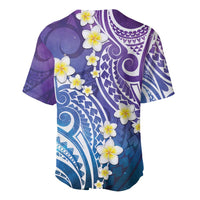 Plumeria With Galaxy Polynesian Tattoo Pattern Baseball Jersey