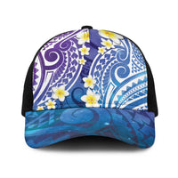 Plumeria With Galaxy Polynesian Tattoo Pattern Baseball Net Cap LT05 One Size Black Galaxy - Polynesian Pride