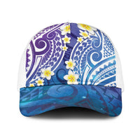 Plumeria With Galaxy Polynesian Tattoo Pattern Baseball Net Cap LT05 One Size White Galaxy - Polynesian Pride