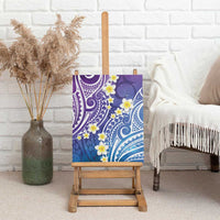 Plumeria With Galaxy Polynesian Tattoo Pattern Canvas Wall Art LT05 - Polynesian Pride