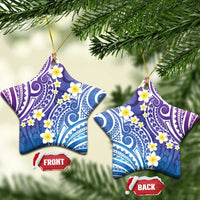 Plumeria With Galaxy Polynesian Tattoo Pattern Ceramic Ornament LT05 Star Galaxy - Polynesian Pride