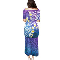 Plumeria With Galaxy Polynesian Tattoo Pattern Family Matching Puletasi and Hawaiian Shirt LT05 - Polynesian Pride