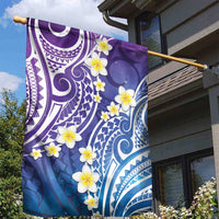 Plumeria With Galaxy Polynesian Tattoo Pattern Garden Flag LT05 - Polynesian Pride