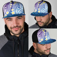 Plumeria With Galaxy Polynesian Tattoo Pattern Mesh Trucker Cap LT05 - Polynesian Pride