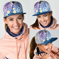 Plumeria With Galaxy Polynesian Tattoo Pattern Mesh Trucker Cap LT05 - Polynesian Pride