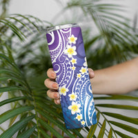 Plumeria With Galaxy Gradient Polynesian Tattoo Pattern Skinny Tumbler LT05 - Polynesian Pride