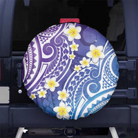 Plumeria With Galaxy Polynesian Tattoo Pattern Spare Tire Cover LT05 - Polynesian Pride