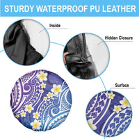Plumeria With Galaxy Polynesian Tattoo Pattern Spare Tire Cover LT05 - Polynesian Pride