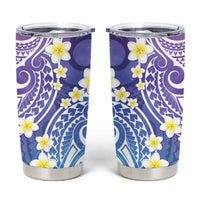 Plumeria With Galaxy Gradient Polynesian Tattoo Pattern Tumbler Cup LT05 Galaxy - Polynesian Pride