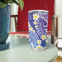 Plumeria With Galaxy Gradient Polynesian Tattoo Pattern Tumbler Cup LT05 - Polynesian Pride