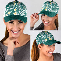 Plumeria With Teal Polynesian Tattoo Pattern Classic Cap LT05 - Polynesian Pride