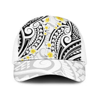 Plumeria With White Polynesian Tattoo Pattern Baseball Net Cap LT05 One Size White White - Polynesian Pride