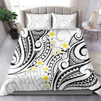 Plumeria With White Polynesian Tattoo Pattern Bedding Set LT05 - Polynesian Pride