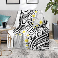 Plumeria With White Polynesian Tattoo Pattern Blanket LT05 - Polynesian Pride