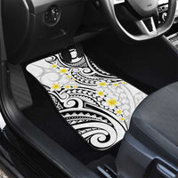 Plumeria With White Polynesian Tattoo Pattern Car Mats LT05 - Polynesian Pride