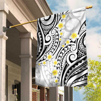 Plumeria With White Polynesian Tattoo Pattern Garden Flag LT05 House Flag White - Polynesian Pride