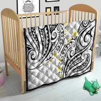 Plumeria With White Polynesian Tattoo Pattern Quilt