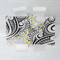 Plumeria With White Polynesian Tattoo Pattern Tablecloth LT05 White - Polynesian Pride