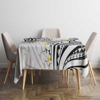 Plumeria With White Polynesian Tattoo Pattern Tablecloth LT05 - Polynesian Pride