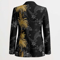 Hawaiian Honu And Surfboards Blazer Gold Style - Polynesian Pride