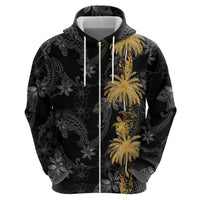 Hawaiian Honu And Surfboards Hoodie Gold Style - Polynesian Pride