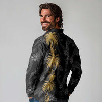 Hawaiian Honu And Surfboards Long Sleeve Polo Shirt Gold Style LT05 - Polynesian Pride