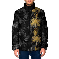 Hawaiian Honu And Surfboards Padded Jacket Gold Style - Polynesian Pride