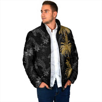 Hawaiian Honu And Surfboards Padded Jacket Gold Style - Polynesian Pride
