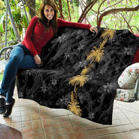 Hawaiian Honu And Surfboards Quilt Gold Style - Polynesian Pride