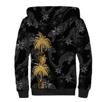 Hawaiian Honu And Surfboards Sherpa Hoodie Gold Style LT05 - Polynesian Pride