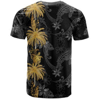 Hawaiian Honu And Surfboards T Shirt Gold Style - Polynesian Pride
