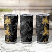 Hawaiian Honu And Surfboards Tumbler Cup Gold Style - Polynesian Pride