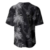 Hawaiian Honu And Surfboards Baseball Jersey Silver Style - Polynesian Pride