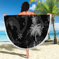Hawaiian Honu And Surfboards Beach Blanket Silver Style LT05 - Polynesian Pride