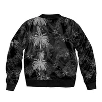 Hawaiian Honu And Surfboards Bomber Jacket Silver Style - Polynesian Pride