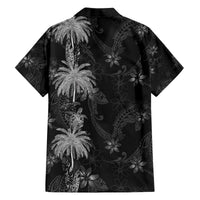 Hawaiian Honu And Surfboards Family Matching Off The Shoulder Long Sleeve Dress and Hawaiian Shirt Silver Style - Polynesian Pride