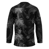 Hawaiian Honu And Surfboards Hockey Jersey Silver Style LT05 - Polynesian Pride