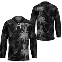 Hawaiian Honu And Surfboards Hockey Jersey Silver Style LT05 - Polynesian Pride