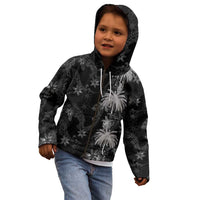 Hawaiian Honu And Surfboards Kid Hoodie Silver Style - Polynesian Pride