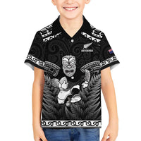 Custom New Zealand Maori Tiki Rugby Hawaiian Shirt Go Aotearoa Maori Pattern