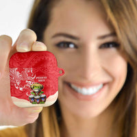 Puerto Rico AirPods Case Coqui Frog With Polynesian Pattern LT05 Red - Polynesian Pride