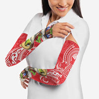 Puerto Rico Arm Sleeves Coqui Frog With Polynesian Pattern - Polynesian Pride