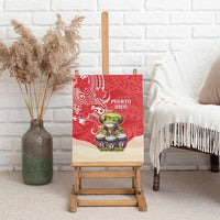 Puerto Rico Canvas Wall Art Coqui Frog With Polynesian Pattern LT05 - Polynesian Pride