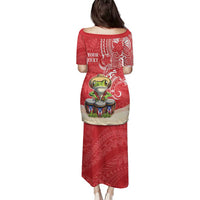 Personalized Puerto Rico Family Matching Puletasi and Hawaiian Shirt Coqui Frog With Polynesian Pattern LT05 - Polynesian Pride