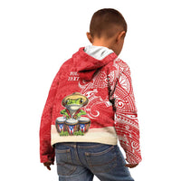 Personalized Puerto Rico Kid Hoodie Coqui Frog With Polynesian Pattern LT05 - Polynesian Pride