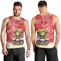 Personalized Puerto Rico Men Tank Top Coqui Frog With Polynesian Pattern LT05 - Polynesian Pride